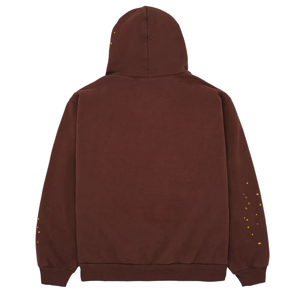 Sp5der web hoodie | Brown