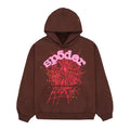 Sp5der web hoodie | Brown
