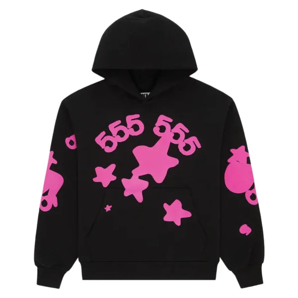 555 Sp5der hoodie | Purple & Black